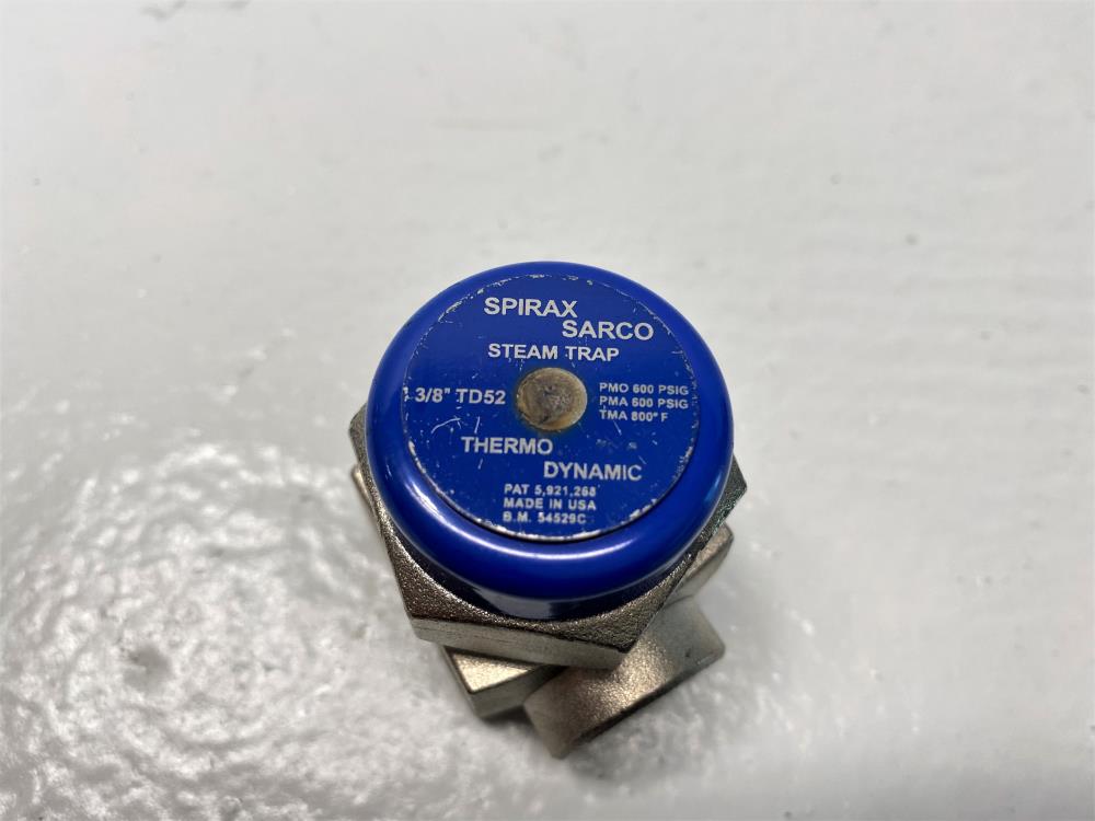 Spirax Sarco TD52 Thermodynamic Steam Trap, 3/8" NPT , 600 PSIG